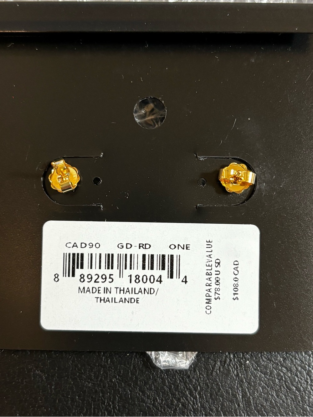 Coach Red Cherry Stud Earrings with Gold-Tone Stems - Picture 3 of 3